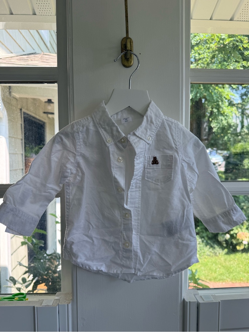 GAP White Button-Down Dress Shirt for Kids 6-12M